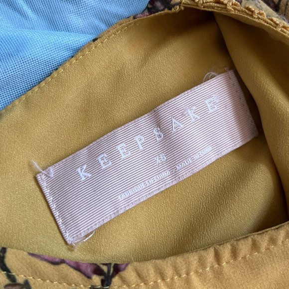 Floral / Wildflower One Shoulder Yellow and Pink Asymmetrical Dress -  XS - Picture 2 of 9